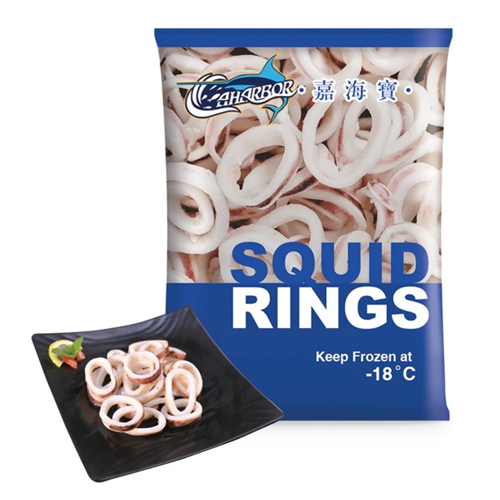 Cincin calamari beku menyala