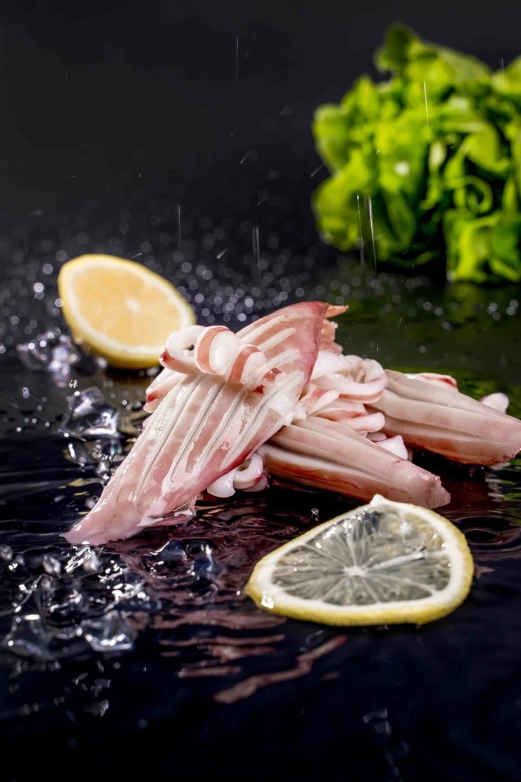 Frozen Carved Squid Wing Flowers