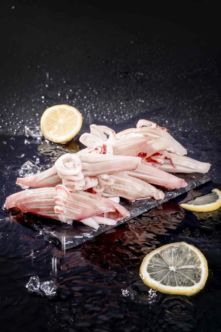 Frozen Carved Squid Wing Flowers